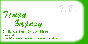 timea bajcsy business card
